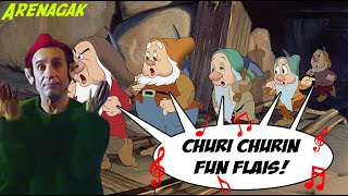 Sete anões da Disney cantando quotChuri Churin Fun Flaisquot [upl. by Pharaoh596]