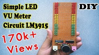 How to make a Simple VU Meter With 80 LEDs IC LM3915 [upl. by Landri]