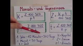 Zinsrechnung  Unterjährige Verzinsung [upl. by Namijneb]