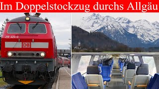 Allgäu Seltene Mitfahrt im Doppelstockzug zur Vierschanzentournee  Br218 Sonderzug  Zügig20 [upl. by Annehsat65]