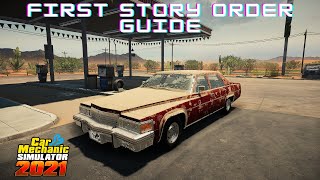 Car Mechanic Simulator 2021 Story Order 1 Guide [upl. by Nrubloc]