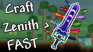 How to Craft The Zenith In Terraria 14 In 2 Minutes [upl. by Elyrrad761]