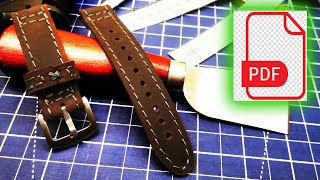 Its Time for NEW Leather Watch Strap  DIY Tutorial with PDF pattern how to watchstrap Pattern [upl. by Enella]