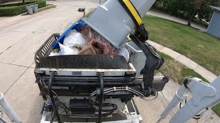 Garbage Truck Curotto Can POV Garbage and Yardwaste [upl. by Ajed]