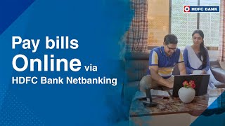 Pay bills online via HDFC Bank NetBanking [upl. by Adrahc]