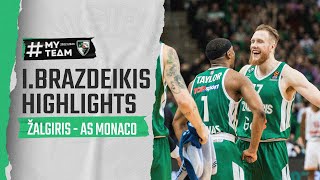 Ignas Brazdeikis highlights  Zalgiris – AS Monaco  20230329 [upl. by Kirbee]