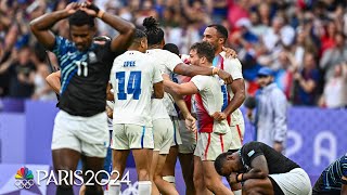 France DETHRONES Fiji in rugby gold medal match behind Antoine Duponts performance  Paris Olympics [upl. by Couhp]