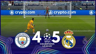 Penalty Shootout • Manchester City vs Real Madrid UEFA Champions League 2425  VideoGame Simulation [upl. by Heid]