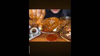 Whole chicken curry with Schezwan rice and egg mukbang eatingshow eating chickensatay [upl. by Einahpit]