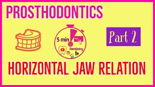 HORIZONTAL JAW RELATION  Part 2  PROSTHODONTICS  5minDENTISTRY [upl. by Cire718]