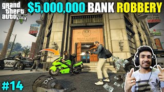 BIGGEST BANK ROBBERY ON SUZUKI HAYABUSA  GTA V GAMEPLAY 14 [upl. by Fotzsyzrk]