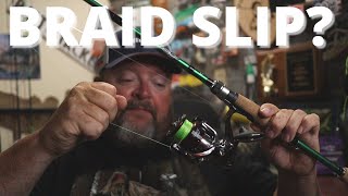 How To Spool Braid On A Spinning Reel no slipping [upl. by Spiros]