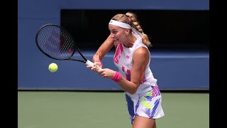 Kateryna Kozlova vs Petra Kvitova  US Open 2020 Round 2 [upl. by Sugihara226]