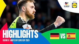 Germany vs Spain  Round 6  EHF EURO Cup 2024 [upl. by Cahra]