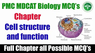 Cell structure and function Biology MCQs for PMC MDCAT  Entry Test Preparation  Medical Admission [upl. by Swenson552]