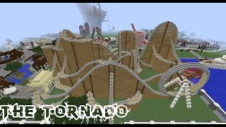 Minecraft Roller Coaster  The Tornado 4Min ★ [upl. by Yelyac]