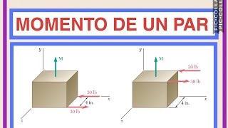 Estatica MOMENTO DE UN PAR Conceptos fundamentales acerca de momento par [upl. by Zysk]