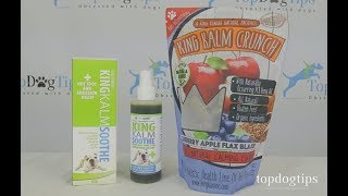 King Kalm CBD Dog Treats and Wellness Products Review [upl. by Pachston151]