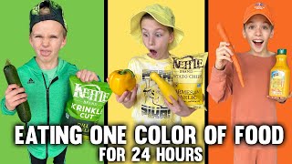 Eating ONLY 1 Color of Food for 24 Hours [upl. by Teri609]