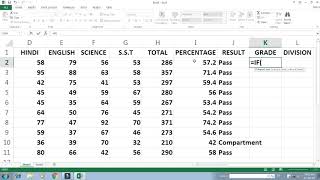 Formula of Sum Percentage If Function Merge amp Center MS Excel 2013 Tutorial in Hindi [upl. by Theobald]