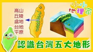 【台灣的五大地形介紹】認識台灣小小地理家 第8集｜知識｜文化｜教育｜兒童節目 [upl. by Korten]