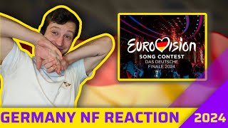 GERMANY Das Deutsche Finale 2024 song REACTION [upl. by Enitsenre]