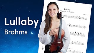 Lullaby Brahms Wiegenlied Violin Tutorial [upl. by Cod]