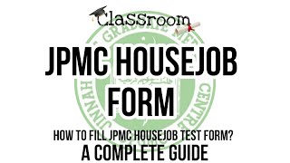 JPMC HOUSEJOB Form  How to fill JPMC HOUSEJOB Form  JPMC HOUSEJOB TEST  Documents Required [upl. by Attaynik]