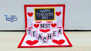 DIY Teachers Day Greeting CardHandmade Teachers Day card making ideasHow to make card for Teacher [upl. by Marla610]