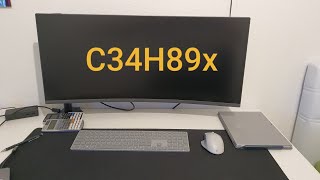 Samsung 34quot UltraWide Monitor C34H89x REVIEW [upl. by Noiztneb]