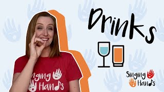 Makaton Topic  DRINKS  Singing Hands [upl. by Herbie]