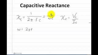 Capacitive Reactance Part 1 [upl. by Ecile]