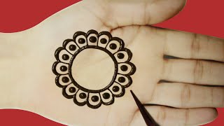 Simple Gol Tikki Mehndi Design Front Hand  Rakhi Special Mehandi Design 2021  Simple Henna Design [upl. by Nyluqcaj]