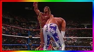 Ultimate Warrior vs quotMacho Kingquot Randy Savage WrestleMania VII  Retirement Match [upl. by Jolyn424]