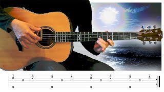 Moonlight Shadow Relaxing Ambient Melody Guitar Lessons w Tabs [upl. by Ulda]