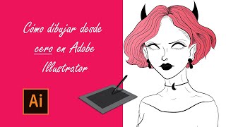 ➤Cómo dibujar desde CERO en Adobe IllustratorTABLETA GRÁFICAParte 1 [upl. by Aryhs]