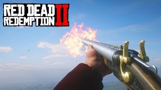 Red Dead Redemption 2  ALL Weapons Showcase [upl. by Anhpad]