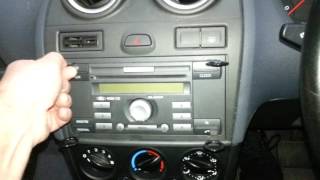 How to remove the factory radio from a Ford Fiesta [upl. by Alexina]