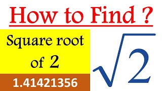 How to find Square root of 2 by Long Division Method  Square Root of 2 in Hindi  Square root of √2 [upl. by Hooper]