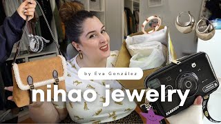 Haul NIHAO Jewelry 🥰 especial BOLSOS pendientes y ANILLOS de TALLA GRANDE [upl. by Ecirtel]