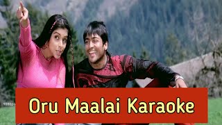 Oru Maalai Karaoke  Lyrics  Ghajini  Harris Jayaraj  HD 1080P [upl. by Ahtnamas]