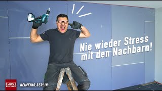 Schalldämmung im Wohnzimmer  Kino  Bauanleitung Schallschutzwand YouTube Studio Bau Teil I [upl. by Ing]