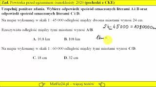 Zadanie 51 Skala przed egzaminem ósmoklasisty Powtórka przed egzaminem 8kl 16032020  CKE [upl. by Dimond]