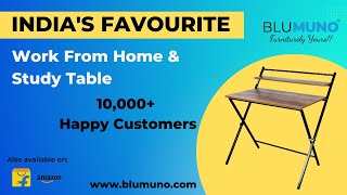 Indias Favorite Work From Home Folding Table  Blumuno Xplus  Study Table  Home Office Setup [upl. by Waki507]