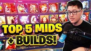 TOP 5 MIDS and BUILDS SEASON 11 SMITE [upl. by Zeuqirdor]