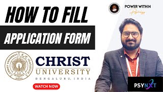 How to fill CHRIST UNIVERSITY PG Form 2024 Step by Step Registration Process [upl. by Dnomse896]