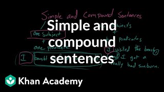 Simple and compound sentences  Syntax  Khan Academy [upl. by Eiznekcm531]