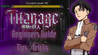 TITANAGE BEGINNERS GUIDE  Tips and Tricks [upl. by Suoivatco324]