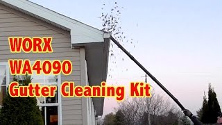 Gutter Cleaning Kit Review Worx 11 Reach WA4090 [upl. by Robbie429]