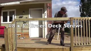 DIY Deck Part 12  Attaching Railing amp Balusters [upl. by Edan599]